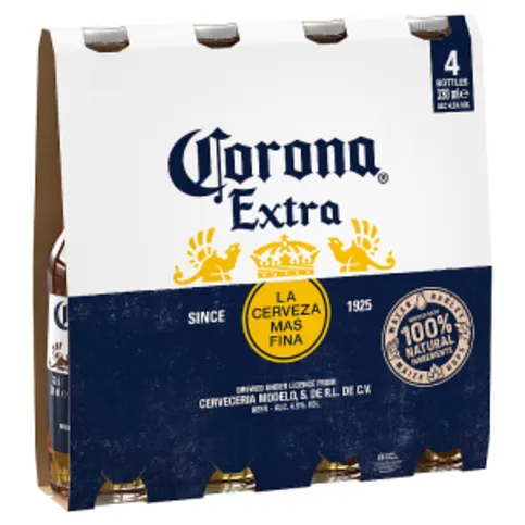 Corona Lager Beer Bottles 4 x 330ml