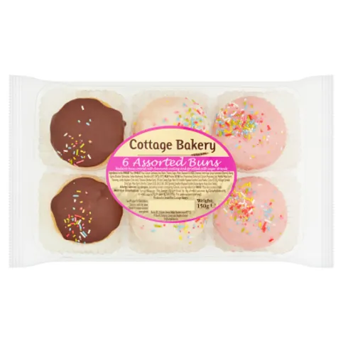 Cottage Bakery 6 Assorted Buns 150g