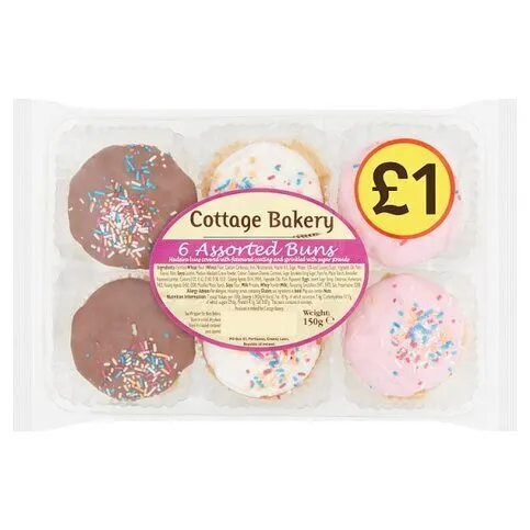 Cottage Bakery Assorted Buns 6 Pack