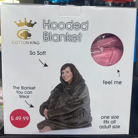 Cotton King Hooded Blanket Pink