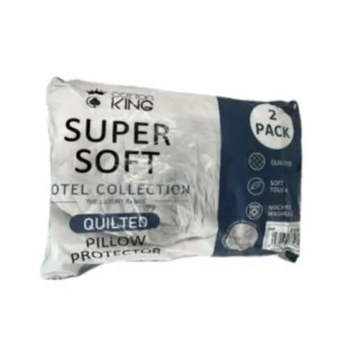 Cotton King Quilted Pillow Protectors 2Pk