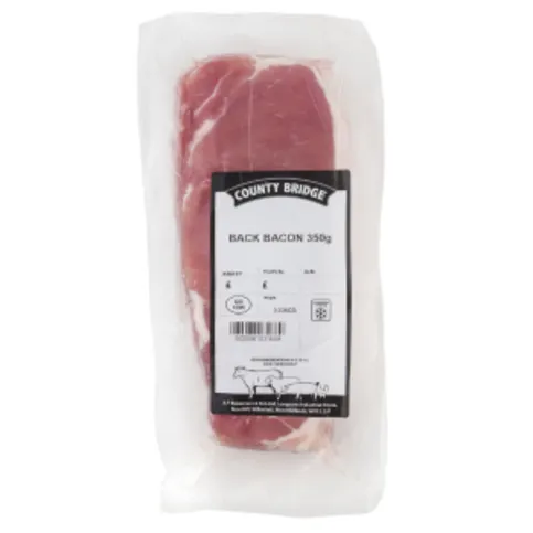 COUNTY BR BK BACON UNSMKD 350g