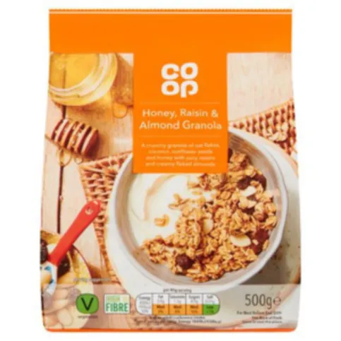 Co Op Honey Raisin & Almond Granola 500g