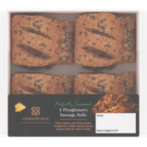 Co-op Irresistible Ploughmans Sausage Rolls 4 Pack