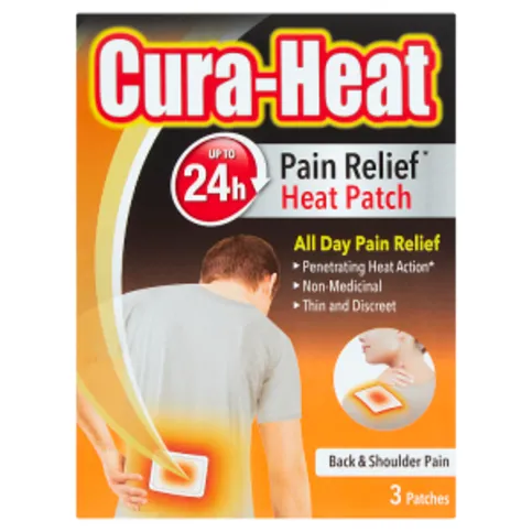 Cura-Heat Pain Relief Heat Patch Back & Shoulder Pain 3 Patches