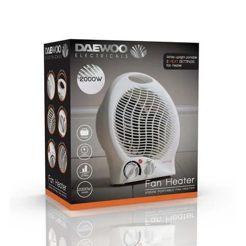 Daewoo 2000w Upright Fan Heater 