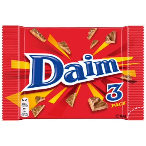 DAIM CHOCOLATE BAR 3PK 84G