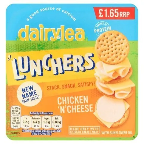 CHILLED: DAIRYLEA LUNCHERS CHICKEN & CHEESE PM£1.65 60G