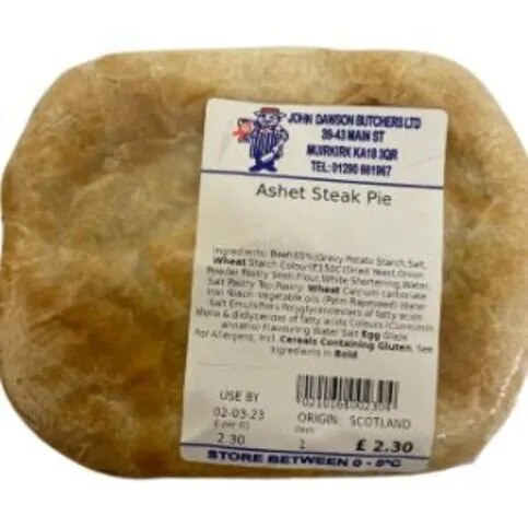 Dawson Ashet Steak Pie
