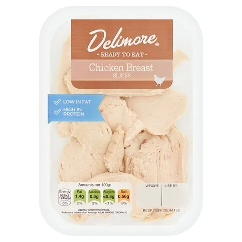 DELAMERE COOKED CHICKEN SLICE 95G