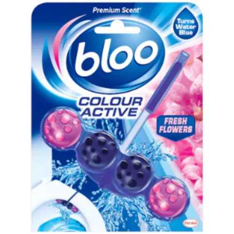 Bloo Colour Active Fresh Flowers Toilet Rim Block 50g