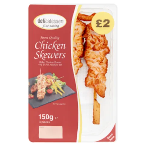 Delicatessen Fine Eating 3 Chicken Skewers 150g