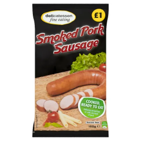 Delicatessen fine eating Smoked Pork Sausage 160g