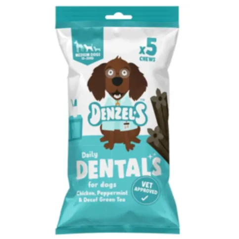 Denzel's Daily Dentals Chicken, Peppermint 5 pack