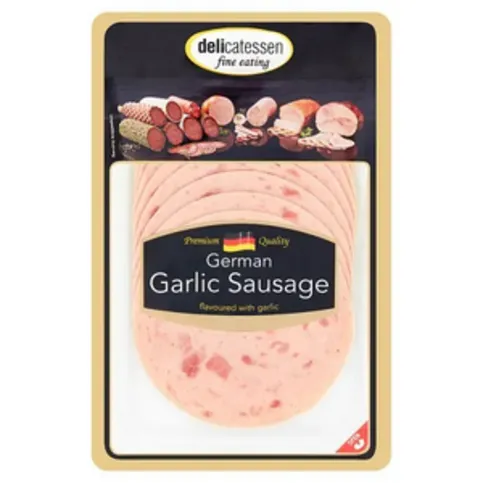 Delicatessen Fine Eating Garlic Sausage Slice 90g