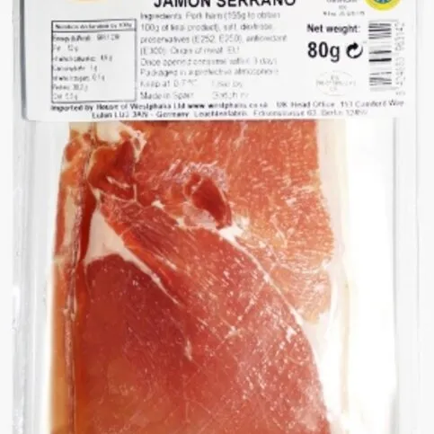DFE Sliced Serrano 80G