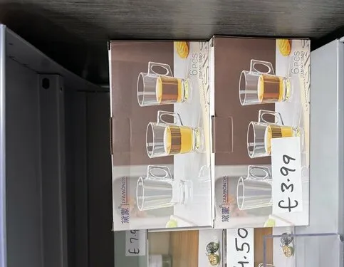 Diamond 6 Piece Glass Mugs Set