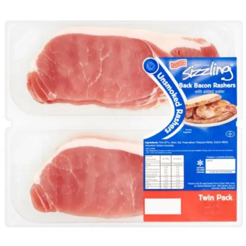 Direct Table Unsmoked Back Bacon  Twin Pack