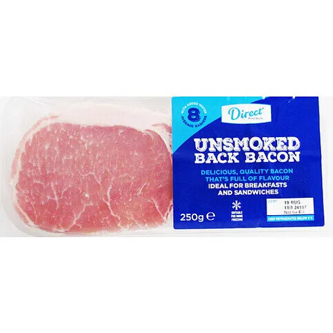 Direct Unsmoked Back Bacon 250g