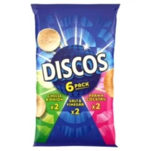 Discos Assorted Crisps 6 Pack 6 x 25g