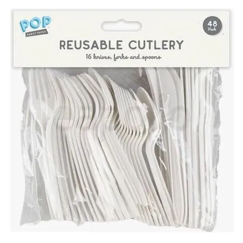 Disposable Plastic Cutlery 48pk