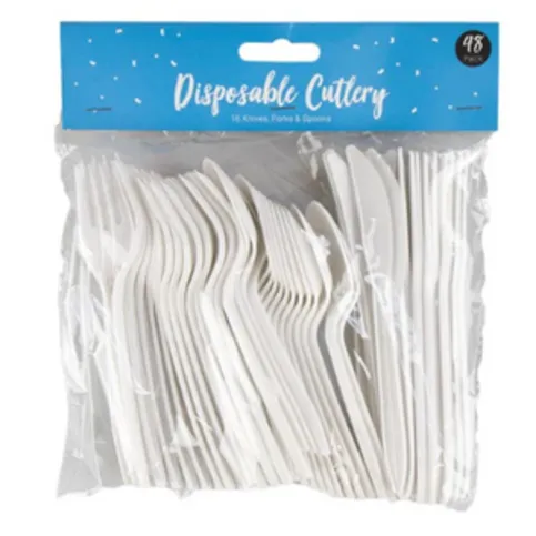 Disposable Plastic Cutlery 48 Pack