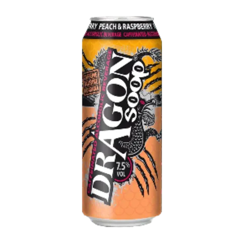 Dragon Soop Peach And Raspberry Can 500ML
