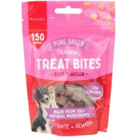 Pure Breed Training Treat Bites Beef Flavour 100g