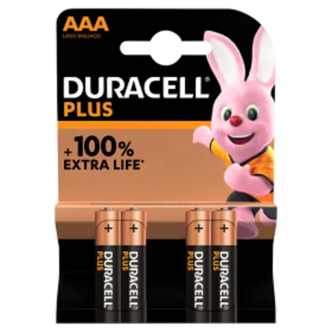 Duracell Plus 100 AAA 4 Pack