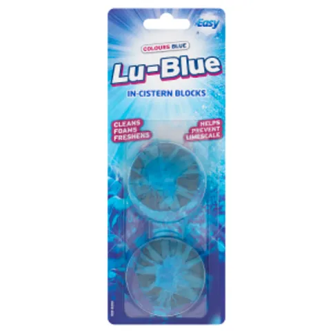 Easy Colours Blue Lu-Blue In-Cistern Blocks 2 x 38g - Cleaning Products