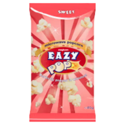 EAZY POP SWEET MICROWAVE POPCORN 85G