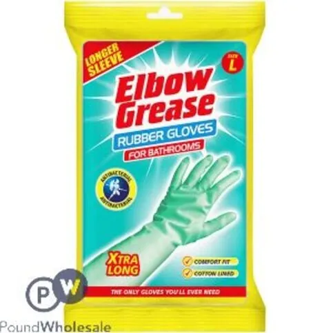 ELBOW GREASE RUBBER GLOVES LARGE