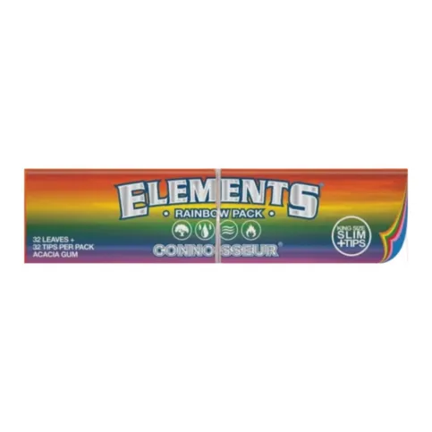 Elements Rainbow Papers King Size Slim with Tips