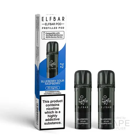 ELFBAR PREFILLED POD BLUEBERRY SOUR RASPBERRY 2PK 20MG
