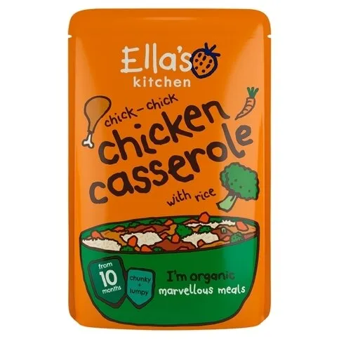 Ella's Kitchen Organic Chicken and Rice Casserole Baby Pouch 10+ Months 190g