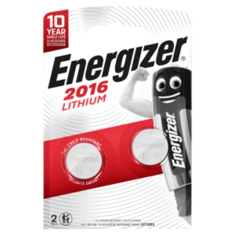 Energizer® 2016 Lithium Coin Battery, 2 Pack