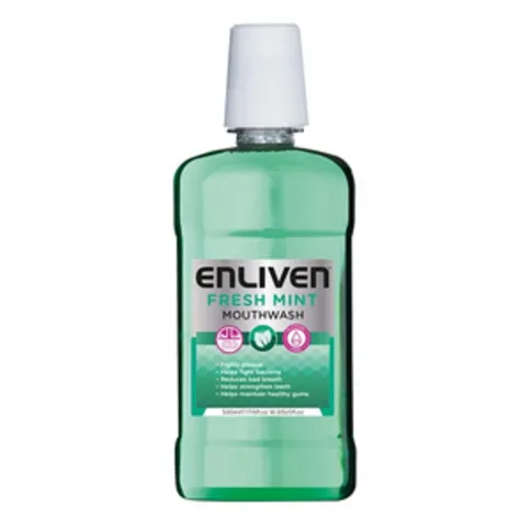 Enliven Fresh Mint Mouthwash 500ml