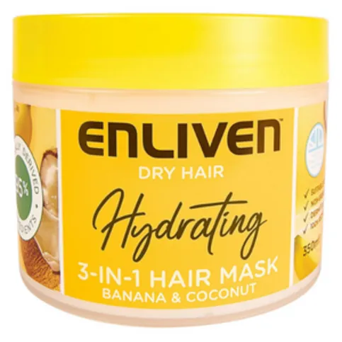 Enliven Hair Food Hydrating Banana & Coconut 3-in-1 Hair Mask 350ml