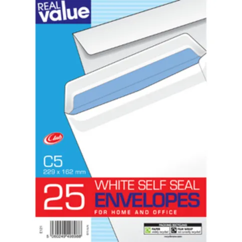 Club RV Envelope C5 Self Seal White