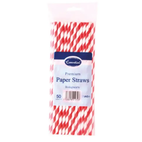 Essential Premium Paper Straws 50 Pack