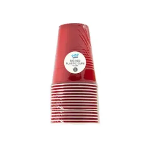 Essential Housewares Red Party Cups – 10 Pack