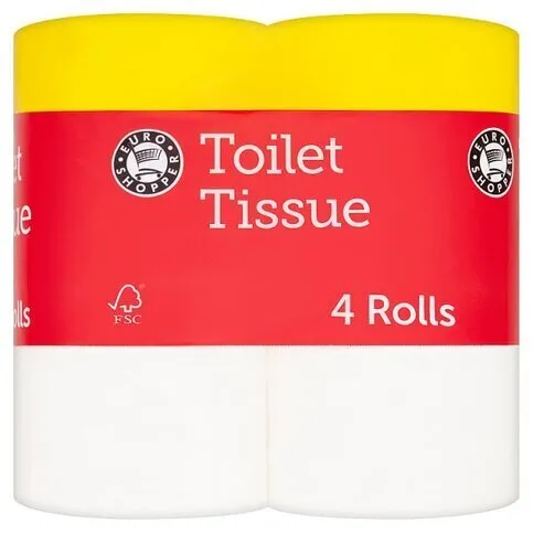 Euro Shopper Toilet Tissue White 4-Pack