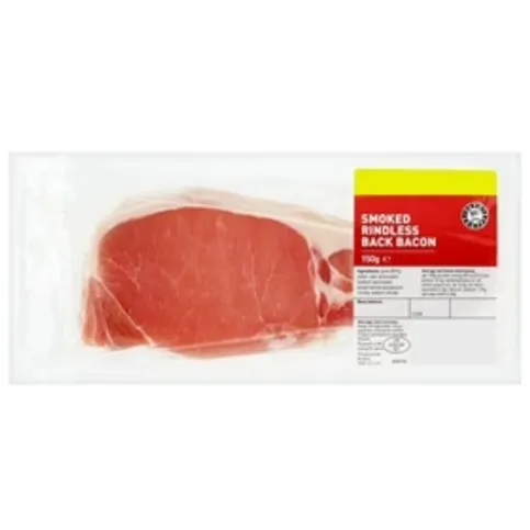 Euro Shopper Smoked Rindless Back Bacon 150g