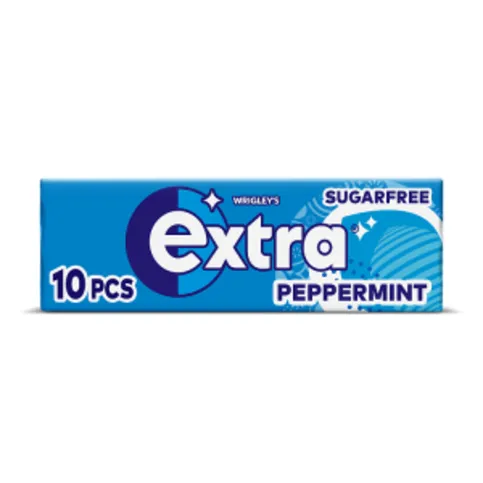 Extra Peppermint Chewing Gum Sugar Free 10 Pieces 14g