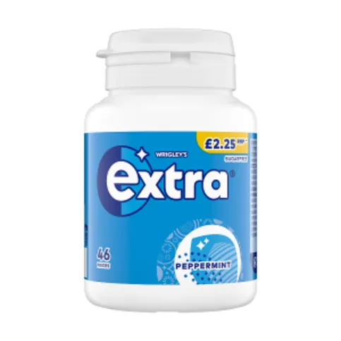 Extra Peppermint Sugarfree Chewing Gum Bottle 46 Pieces