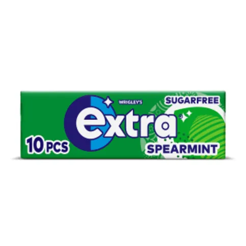 Extra Spearmint Chewing Gum Sugar Free 10 Pieces 14g