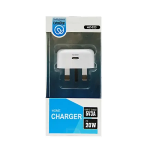 Extrastar Type C Home Plug Charger PD 20W White