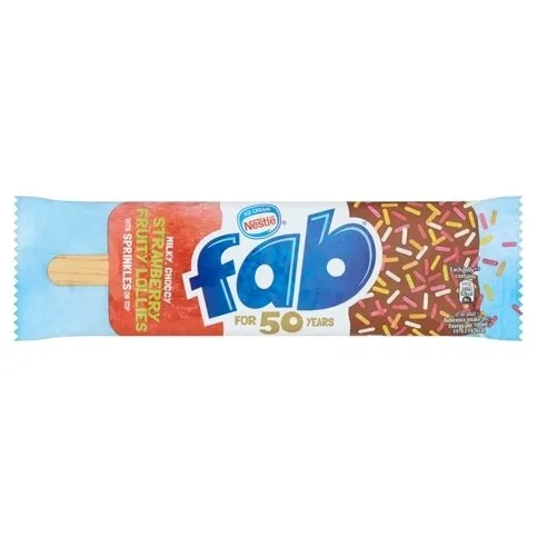 Fab Strawberry Fruity Lolly 58ml