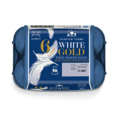 Fairview Farms White Gold Free Range Eggs Large 6 Pack
