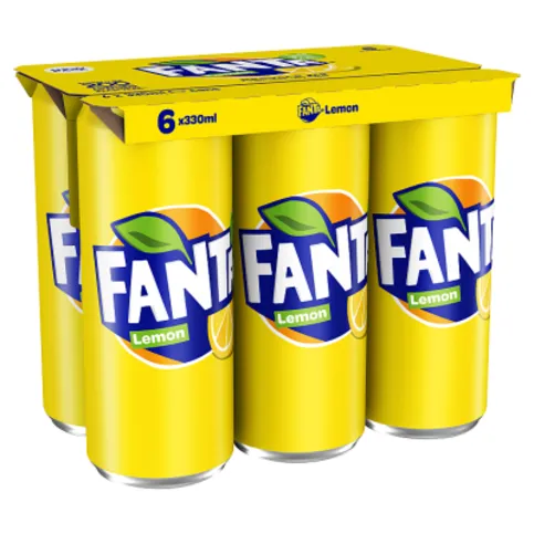 6x330ml Fanta Lemon Cans 6x330ml